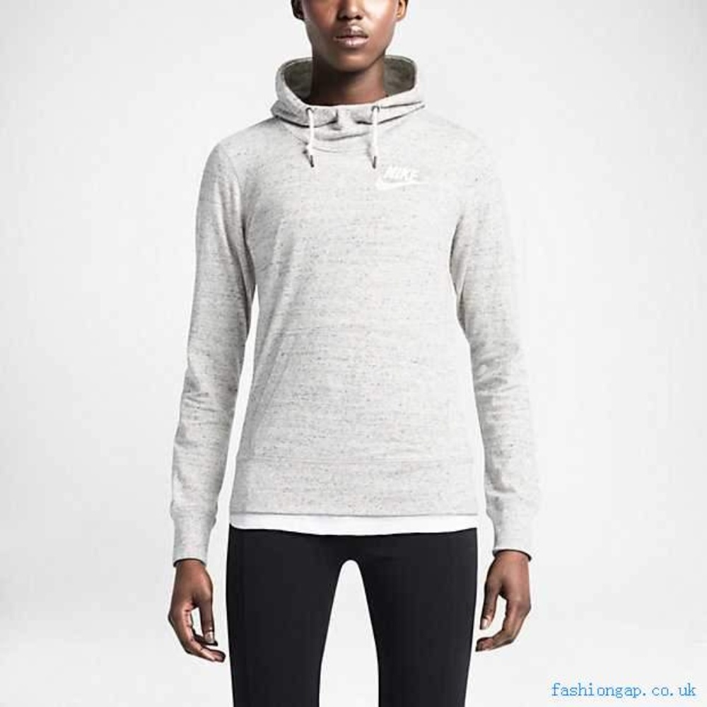 Nike Vintage Heathered Grey Thin Pullover Hoodie